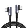 Imagem de Cabo Usb C Angular Ugreen Macho/Macho Carregamento Rápido Max. 3A 1 Metro Preto