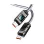 Imagem de Cabo USB-C com PD 100W e Display LED - Carregamento Rápido para iPhone 15, Xiaomi 12/13 e Poco/Realme