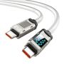 Imagem de Cabo USB-C com PD 100W e Display LED - Carregamento Rápido para iPhone 15, Xiaomi 12/13 e Poco/Realme