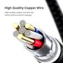 Imagem de Cabo USB-C Fast Charging 60W PD QC 3.0 Nylon 1m TOPK AC10