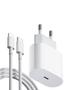 Imagem de Cabo Usb-C-Lightning + Fonte Carregador 20W Foxconn Turbo Compatível SE X Xr 11 12 13 14