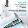 Imagem de Cabo USB-C para Carregamento Rápido (100W, 5A, 2m) - Compatível com Macbook, Xiaomi, Samsung e Essager