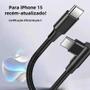 Imagem de Cabo USB-C para iPhone 15 Pro, Huawei P40/P30 e Xiaomi - Carregamento Rápido 60W