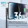 Imagem de Cabo Usb-c Para Lightning 90 em L 1m Pd 36W Carga Rápida