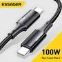 Imagem de Cabo USB-C para USB-C 100W - Carregamento Rápido PD para Xiaomi Mi11 e Samsung