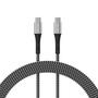 Imagem de Cabo usb-c para usb-c 1,2m nylon trançado preto geonav