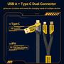 Imagem de Cabo USB-C Trançado de Nylon 4 em 1 - Carregamento Rápido para iPhone