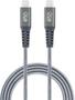 Imagem de Cabo USB-C + USB-C I2GO 2m 3A Nylon Trancado Chumbo - I2GO PRO