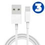 Imagem de Cabo Usb Carregador Compatível Com Iphone Kit C/ 3 Unidades Compatível Com Lightning