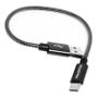 Imagem de Cabo Usb Celular Tipo C / V8 / Iphone Lightning Curto Pequeno 20 Cm Turbo 3a Reforçado