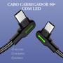 Imagem de Cabo Usb Com Led Carregador Tipo-c Android 0,5m 90º Mcdodo