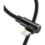 Imagem de Cabo USB de Carregamento Rápido 90° - 2m/3m - Compatível com iPhone 14/13/12/11/X/XR/6s/7/8