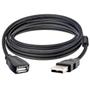 Imagem de Cabo USB Extensor de 3 Metros Macho x Fêmea AM+AF com Filtro contra Interferências NT 03933 Preto