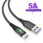 Imagem de Cabo USB Micro-USB com LED - Carregamento Rápido 5A para Huawei, Samsung, Xiaomi e Outros Android