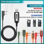 Imagem de Cabo USB Multicolorido para Rádio Baofeng UV-82, UV-888S, UV-13, UV-17, UV-21, UV-18 Pro e Quansheng UV-K5/5R