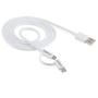 Imagem de Cabo USB para Micro USB + USB-C 1,2m Branco EUABC 12 PB Intelbras