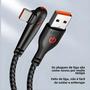 Imagem de Cabo USB Tipo C 90 Graus com Carregamento Rápido 120W - Compatível com Huawei Mate 40