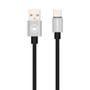 Imagem de Cabo USB Tipo C Emborrachado Texturizado Kimaster Prata