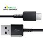 Imagem de Cabo USB tipo C original para Samsung  A7 2017  80 cm preto.