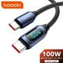 Imagem de Cabo Usb Tipo-c Usb-C Pd Carreg Rápido100w 5a Led Display 1m