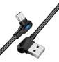 Imagem de Cabo Usb V8 Carregador Turbo E Dados Led Em L90 Graus 3.0a
