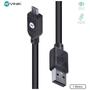 Imagem de Cabo USB X Micro USB B 2.0 5 Pinos 1 Metro Preto - MUSB-1 - Vinik