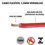 Imagem de Cabo Vermelho De 1,5mm De Cobre Fio Flexível Com 20 Metros