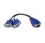 Imagem de Cabo Vga Vídeo Y Divisor 20cm Splitter Conecta 2 Monitores ( 2 TELAS IGUAIS)