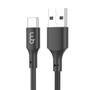 Imagem de Cabo WB USB-A e USB-C 1 metro 30W nylon trançado compatível com Android