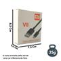 Imagem de Cabo Xiaomi V8 Turbo Original: Carregue Rápido seu Xiaomi com Entrada Micro USB