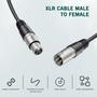 Imagem de Cabo XLR FIFINE Preto-L9 XLR de 3 pinos macho para fêmea 3m