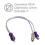 Imagem de Cabo Y Roxo Com Prata Injetado Transparente 4mm 1 Macho E 2 Fêmeas Revestimento Em Pvc Flexível Linha Svart