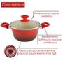 Imagem de Caçarola com Revestimento Cerâmico 20cm 4,5mm Vermelha Class Home