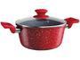 Imagem de Caçarola Euro Antiaderente com Tampa - Vermelha 4L 22cm Colorstone Volcano