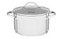Imagem de Caçarola Funda Tramontina Una em Aço Inox com Fundo Triplo e Tampa de Vidro 24 cm 6,1 L