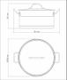 Imagem de Caçarola tramontina professional funda em aço inox fundo triplo com tampa plana detalhe satinado 28 cm 8.4 l