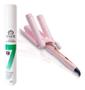 Imagem de Cacheador Profissional MQ Beauty Glam Wave 32mm Rosa Triondas Perfil de Cerâmica Bivolt + Leave-In 120ml