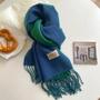 Imagem de Cachecol de Caxemira Dupla Face - Pashmina Quente para Inverno
