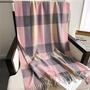 Imagem de Cachecol De Caxemira Pashmina Xadrez De Inverno Grosso E Quente Design De Moda Com Franjas Xale