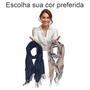 Imagem de Cachecol Lenço Xale Echarpe com Franjas Modelo Longo Fino