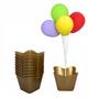 Imagem de Cachepó Com Pega Balão Para Decoração De Mesas E Festas Suporte Para Bexigas 3 Hastes - 05 Unidades
