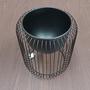 Imagem de CACHEPÔ METAL 28x26x26cm PRETO VASO DECORATIVO ENFEITE PLANTA