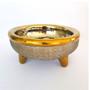 Imagem de Cachepot Bacia Bronze e Dourada em Cerâmica