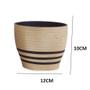 Imagem de Cachepot ceramica bege com listras pretas ofw 12cm
