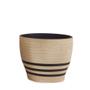 Imagem de Cachepot ceramica bege com listras pretas ofw 12cm