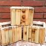 Imagem de Cachepot Rústico Retangular de Bambu Natural  13cm L x 11cm A