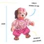 Imagem de Cachorrinho de brinquedo boneco de cachorro dog brinquedinho cachorro com roupinha hip hop e fones cadelinha brinquedo boneca cachorrinha