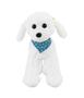 Imagem de Cachorro Branco Poodle Bandana 23Cm - Pelúcia