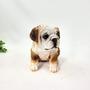 Imagem de Cachorro Bulldog Marrom Decorativo Pet Decor Escultura