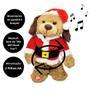 Imagem de Cachorro Pelúcia Musical e Movimento Roqueiro Natal 30cm We Will Rock You - E Christmas